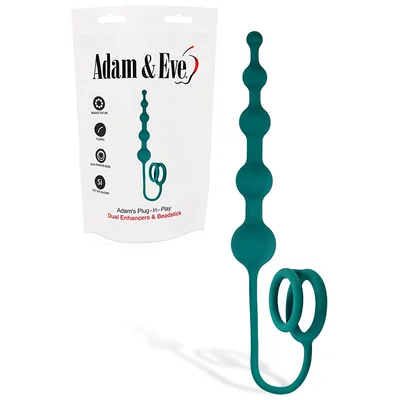 adam and eve plug in play 12 dual band anal bead enhancer