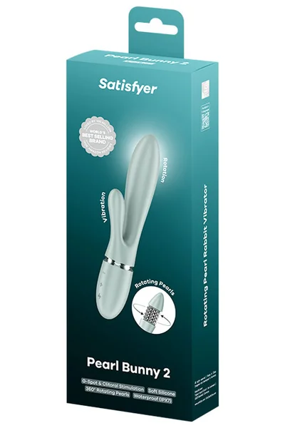 Satisfyer Pearl Bunny 2 8.5" Rotating Rabbit Vibrator — image 15 of 15