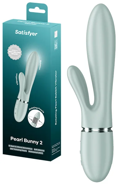 Satisfyer Pearl Bunny 2 8.5" Rotating Rabbit Vibrator — image 6 of 15