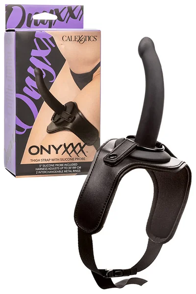 Calexotics Onyxxx Thigh Strap with 5" Silicone Probe — image 7 of 12