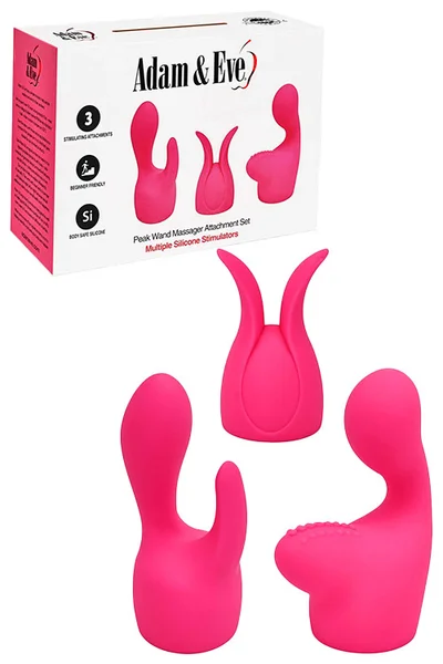 Adam and Eve Peak Wand Vibrating Massager 3 Piece Attachment Set — image 11 of 15