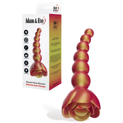 adam and eve beaded rose bloom 8 anal vibrator