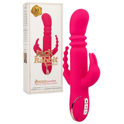 calexotics jack rabbit triple fantasy 95 heated rabbit vibrator