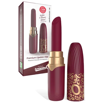 screaming o my secret 7 lipstick bullet vibrator with 4 tips