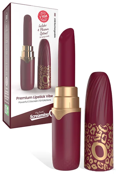 Screaming O My Secret 7" Lipstick Bullet Vibrator with 4 Tips — image 5 of 8