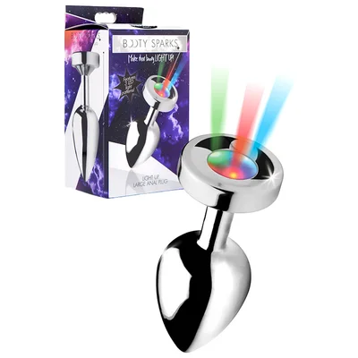 booty sparks light up 4 metal butt plug large