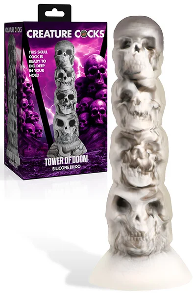 Creature Cocks Tower of Doom 7" Silicone Suction Cup Skull Dildo — image 5 of 8