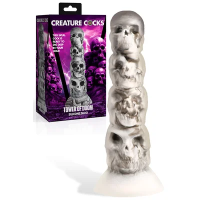 creature cocks tower of doom 7 silicone suction cup skull dildo