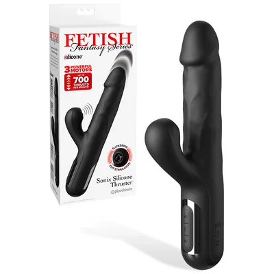 pipedream sonix silicone powerful thrusting 87 rabbit vibrator