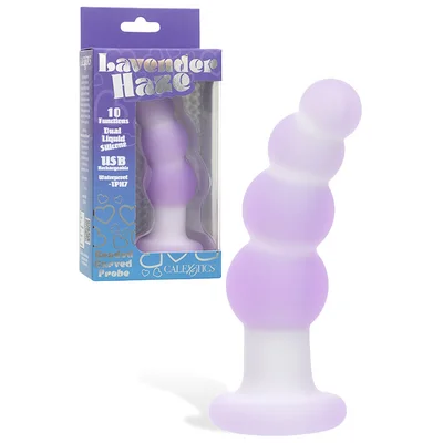 calexotics lavender haze 425 beaded curved anal probe