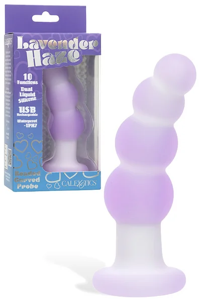 Calexotics Lavender Haze 4.25" Beaded Curved Anal Probe — image 7 of 18