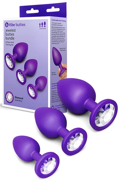 B-Vibe Jeweled Butties 3 Piece Anal Training Kit — image 7 of 12