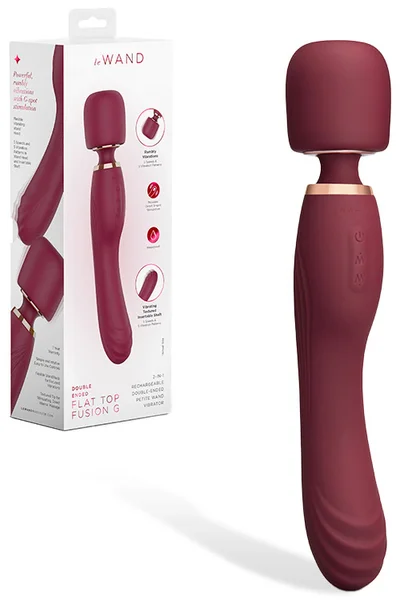 Le Wand Flat Top Fusion 8.75" Double Ended G Spot & Wand Vibrator — image 7 of 12