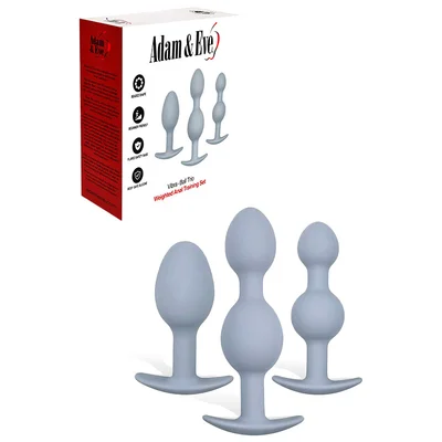 adam and eve vibra ball 3 piece weighted vibrating butt plug set
