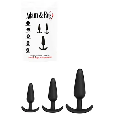 adam and eve naughty silicone 3 piece anal training kit