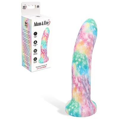 adam and eve rainbow galaxy 55 suction cup g spot dildo