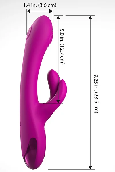 JimmyJane Touch Me Pro 9.25" Rabbit Vibrator with Dual Pulse G Spot Stimulation & Triple Prong Rabbit Clitoral Stimulator — image 8 of 10