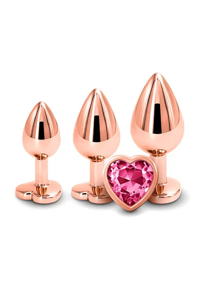 Adam and Eve Rose Gold Pink Heart 3 Piece Anal Training Set — image 10 of 18