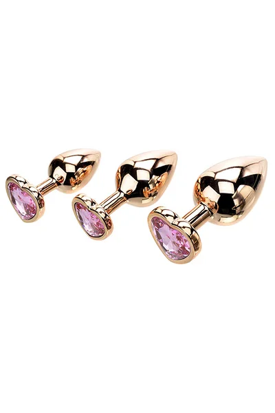 Adam and Eve Rose Gold Pink Heart 3 Piece Anal Training Set — image 8 of 18