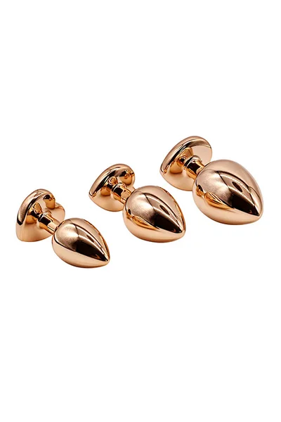 Adam and Eve Rose Gold Pink Heart 3 Piece Anal Training Set — image 3 of 18