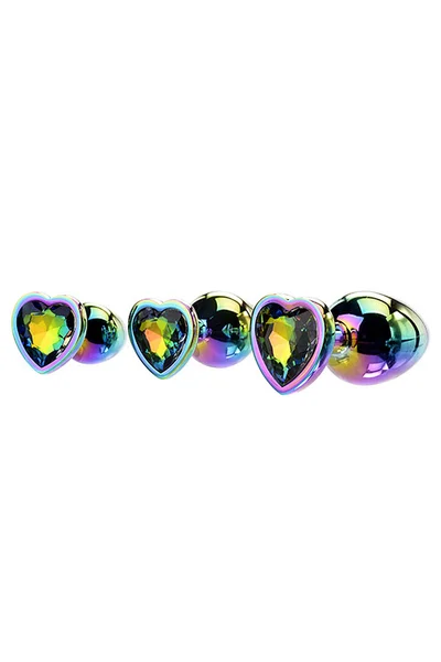 Adam and Eve Rainbow Heart 3 Piece Anal Training Set — image 2 of 15