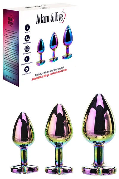 Adam and Eve Rainbow Heart 3 Piece Anal Training Set — image 6 of 15