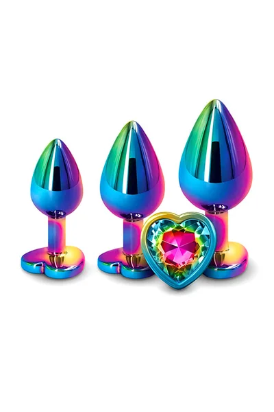 Adam and Eve Rainbow Heart 3 Piece Anal Training Set — image 14 of 15