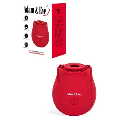 adam and eve eves 25 ravishing rose suction clitoral vibrator