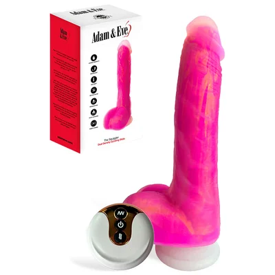adam and eve the squiggler dual density 9 gyrating dildo with remote