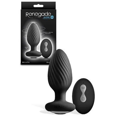 nsnovelties alpine 20 42 remote controlled rotating vibrating butt plug
