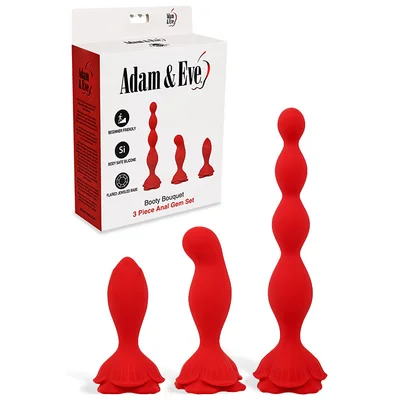 adam and eve booty bouquet 3 piece rose anal training kit