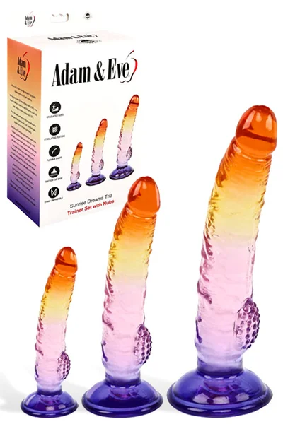Adam and Eve Dreams 3 Piece Textured Dildo Set — image 3 of 6