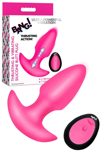 Bang 4" Thrusting & Vibrating Butt Plug With Remote Control — image 13 of 18
