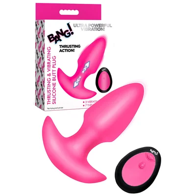 bang 4 thrusting vibrating butt plug with remote control