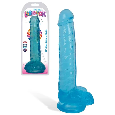 xr brands lollicocks 8 slim stick dildo with balls