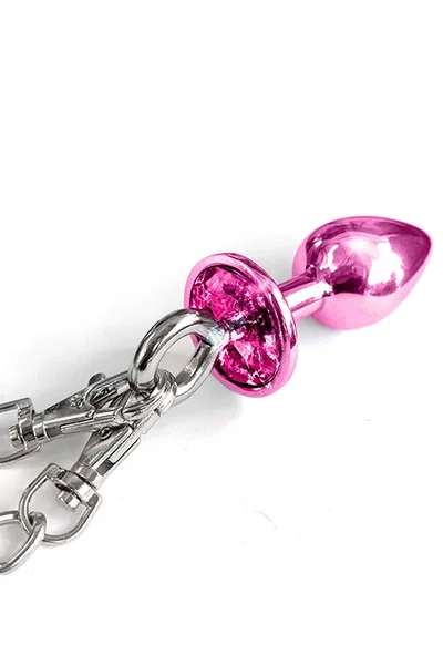 Global Novelties Nixie Two Piece Metal Butt Plug and Fur Cuff Set — image 3 of 3