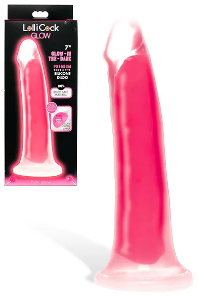 XR Brands Lollicock 8.2" Silicone Glow In The Dark Dildo — image 7 of 12