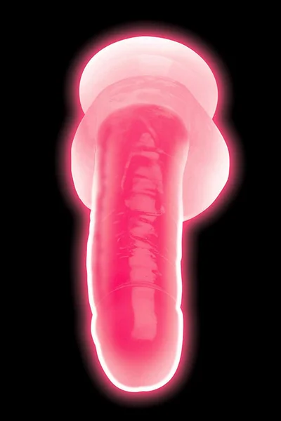 XR Brands Glow In The Dark 8.2" Silicone Dildo With Balls — image 4 of 4