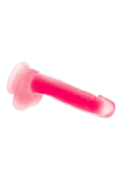 XR Brands Glow In The Dark 8.2" Silicone Dildo With Balls — image 2 of 4
