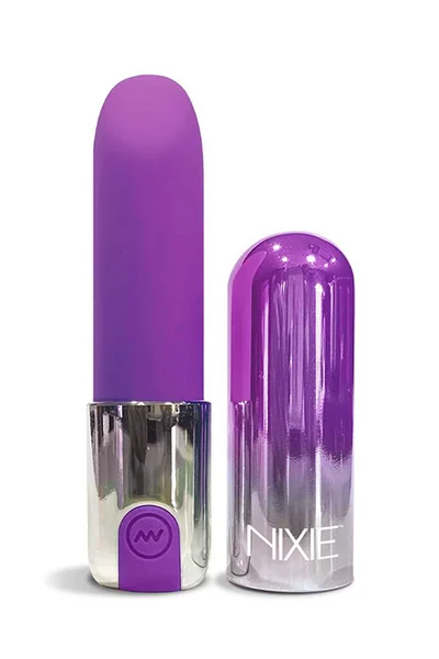 Global Novelties Nixie Smooch Rechargeable Lipstick 3.75" Bullet Vibrator — image 2 of 2