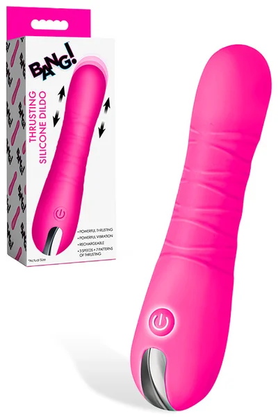 Bang 5.9" Thrusting & Vibrating Silicone Dildo — image 5 of 12