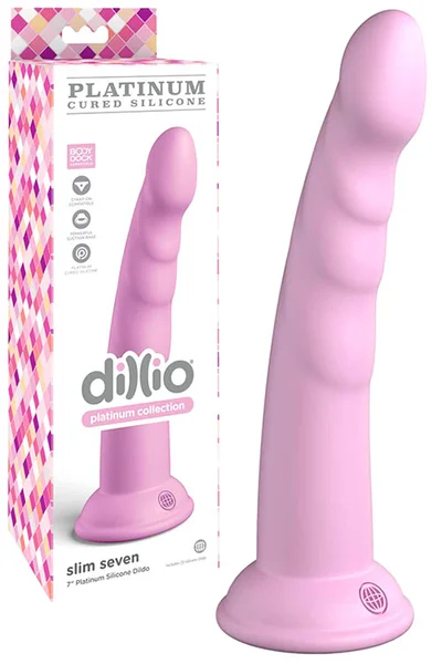 Dillio 7.75" Slim Platinum Cured Silicone Dildo — image 13 of 18