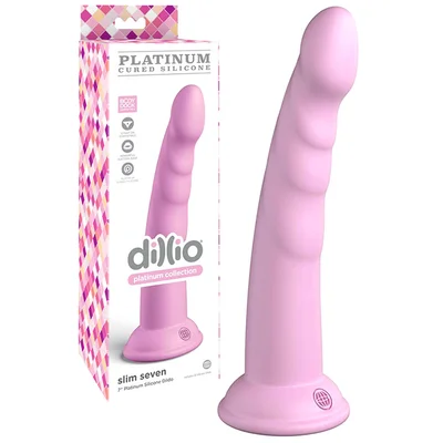 dillio 775 slim platinum cured silicone dildo