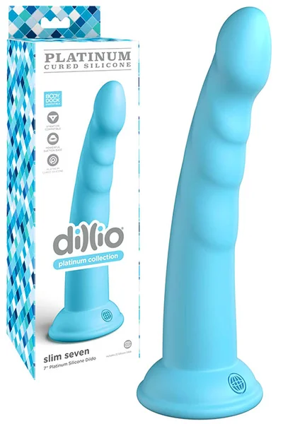 Dillio 7.75" Slim Platinum Cured Silicone Dildo — image 16 of 18