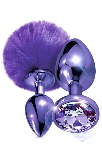 Global Novelties Nixie Jeweled Metal Pom Pom Two Piece Butt Plug Set — image 2 of 2