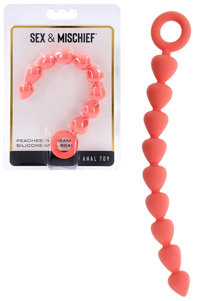 Sex & Mischief Peaches N Creame Silicone Anal Beads — image 9 of 12