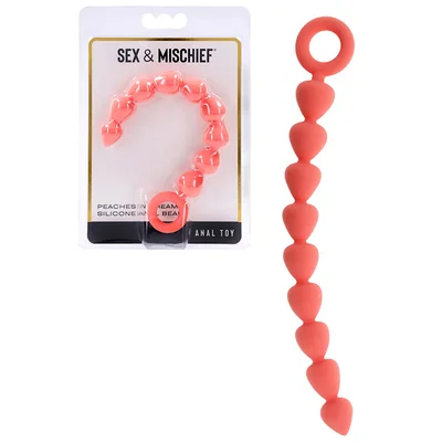 sex mischief peaches n creame silicone anal beads
