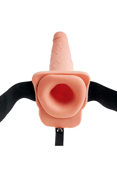 Pipedream 9" Hollow Squirting Strap On Dildo With Balls — image 7 of 12