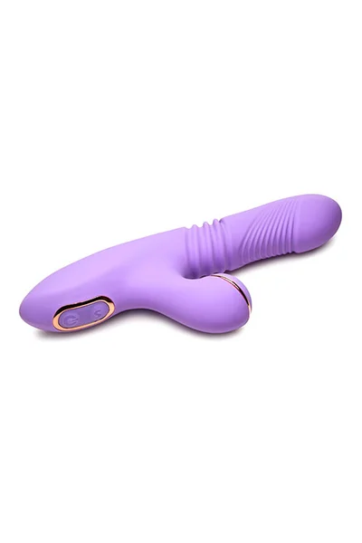 Shegasm Pro Thrust Max 9" Heated, Thrusting Rabbit Vibrator with Pulsing Clitoral Arm — image 2 of 5
