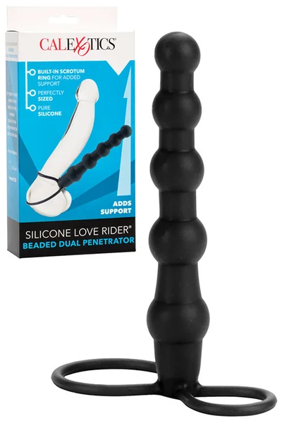 Calexotics Silicone Beaded 5.75” Dual Penetrator Strap On — image 16 of 18